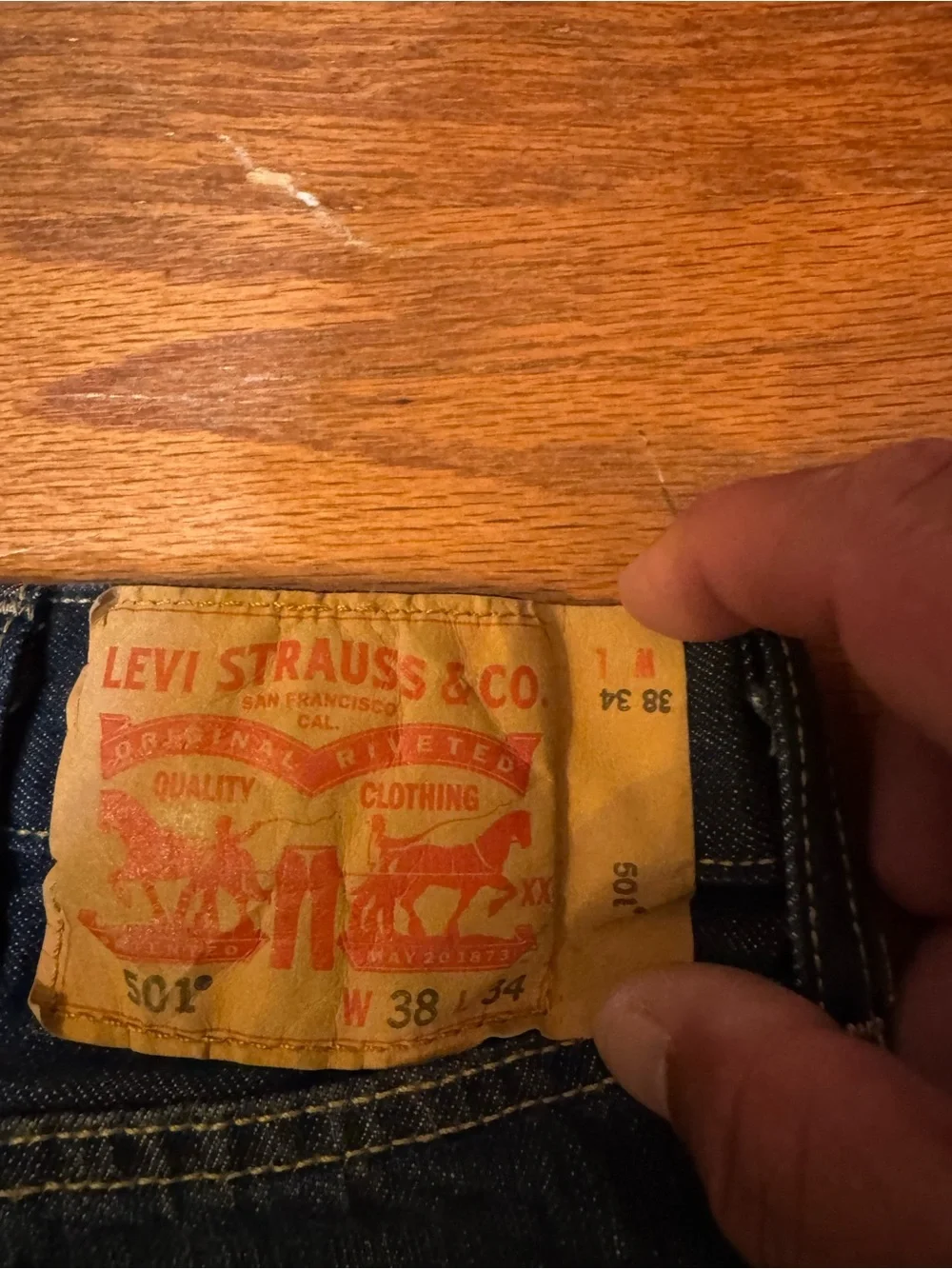 Levi's 501  Men's Straight Jeans in Dark Blue Wash